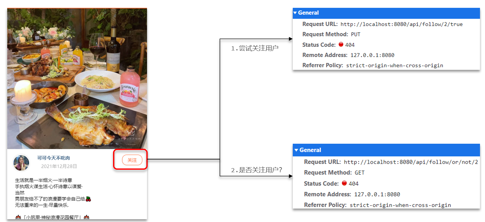 关注和取关页面原型